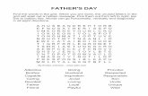 Father's Day - Q.E.T.Sqets.com/large-print_puzzles/pdf/06/fathers-day_lp-ws_puzzle.pdf · FATHER'S DAY Find the words in the grid. When you are done, the unused letters in the grid