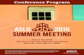 Conference Program - ASLO · CONFERENCE MANAGEMENT Conference management for the ASLO 2016 Summer Meeting is pro - vided by sg Meeting and Marketing Services, Waco, Texas. Helen Schneider