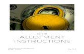 2019-21 ALLOTMENT INSTRUCTIONS» Changes in the original budget assumptions are communicated and understood. ... 2019-21 Allotment Instructions ... encumber any appropriation, or to