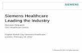 Siemens Healthcare Leading the Industry€¦ · Page 15 February 14, 2012 Capital Market Day Healthcare Healthcare CEO Leading the industry in service excellence Real-time monitoring
