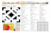 Crossword CLUES ACROSS Third week of April 56. …64. Sacred Hindu syllable Sudoku solution (next page) Crossword Third week of April Want to sponsor our puzzle pages? Email ads@oc-breeze.com!