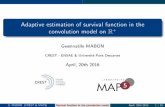 Adaptive estimation of survival function in the convolution model …jps.math.cnrs.fr/slides/Mabon.pdf · 2016-04-19 · Adaptive estimation of survival function in the convolution