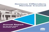 Serious Offenders Review Council - Corrective …...Annual Report for the year ended December 2016 Serious Offenders Review Council DURING 2016 (i) The number of Serious Offenders
