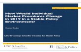 How Would Individual Market Premiums Change in 2019 in a ......plans receive no CSR payments during 2018, consistent with the Trump Administration’s decision to end those payments,