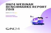 on24 webinar benchmarks report 2019communications.on24.com/rs/848-AHN-047/images/Webinar Bench… · The right strategy and execution are essential to make a webinar program work