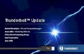 Intel Presentation Template Overview - Thunderbolt · Thunderbolt™ 3 = 40Gbps Thunderbolt, USB 3.1, DP 1.2 on USB-C For the first time, one computer port connects to Thunderbolt