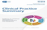Clinical Practice Summary - nwcscnsenate.nhs.uk€¦ · Clinical Practice Summary Lancashire and South Cumbria Consensus Guidance - August 2017 Page 4 North West Coast Strategic Clinical