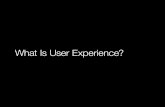 What Is User Experience? · What UX is: Field Research Face-To-Face Interviewing Creation of User Tests Gathering and Organizing Statistics Creating Personas Empathic Portraits Instructional