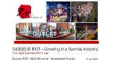 SASSEUR REIT Growing in a Sunrise Industry · As of December 2019, Sasseur manages 11 outlet malls in 10 major Chinese cities Leverages on the founder’s passion for art and culture