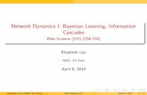 Network Dynamics I: Bayesian Learning, Information …kti.tugraz.at/staff/socialcomputing/courses/webscience/...Network Dynamics I: Bayesian Learning, Information Cascades Web Science