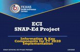 ECI SNAP-Ed Project07D0901F-86B6-4CD0-B7A2-908BF5F49EB0... · for SNAP-Ed funds (reimbursement) • Implementation timeline Less than 12 months for program implementation Program