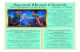 Sacred Heart Churchsacredheartmanoa.org/bulletin/Bulletn-20140105.pdf · 1/5/2014  · Welcome to Sacred Heart Church! Hope your new year began well! ... CCD Classes RESUME this Monday,