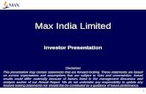 Max India Limited - Max Financial Services · Max India Limited is a multi-business corporate, driven by the spirit of Enterprise, focused on Knowledge, People and Service oriented