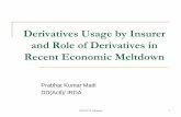 Derivatives Usage by Insurer and Role ofand Role of Deri ... · Forward rate agreement (FRAs). Hedging interest rate risk of investment in fixed income Interest rate Swaps (IRS) investment