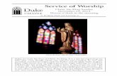 Service of Worship - Duke Chapel · 11/23/2014  · Mr. Christopher Jacobson Guest Musicians The Amalgam Brass Ensemble ... They will resume the week of December 1. CHaPel CHoir—Today