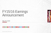 FY15/16 Earnings Announcement - PR Newswiremms.prnasia.com/00992/20160526/live/investor/...2016/05/26  · - Basic (1,16) NA 1.63 0.91 0.72 (1.08) - Diluted (1.16) NA 1.62 0.90 0.72