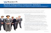 Bartech Independent Contractor Solutions · Bartech Independent Contractor Solutions ... • Best practices for managing the ongoing Bartech solution ... • Certified achievement