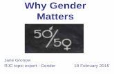 Why Gender Matters - responsiblejewellery.com · –An understanding of gender, diversity and related concepts. –An understanding of the value of creating commitments regarding