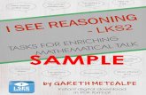 SAMPLE - I See Maths€¦ · SAMPLE. PLACE VALUE I SEE REASONING –LKS2 34 True or false? True or false? 321. PLACE VALUE I SEE REASONING –LKS2 Which picture? How many? Draw lines