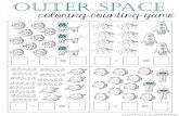 Space Counting Game · © SARAH TITUS, LLC. ALL RIGHTS RESERVED. outer space coloring counting game-= - = - = - =