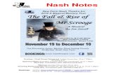 Nash Notes - Nash Theatre€¦ · Nash Notes Preview / Final Dress Rehearsal Friday November 18 at 7.30pm All seats $15 ... I was studying at the Guildhall School of Music and Drama