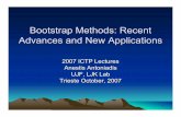 Bootstrap Methods: Recent Advances and New Applicationsdatamove.imag.fr/yves.denneulin/LASCAR/page2/files/BootstrapAA.pdf · Bootstrap Methods: Recent Advances and New Applications