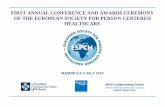 FIRST ANNUAL CONFERENCE AND AWARDS CEREMONY OF …...and SESSION 3 HEALTH, ILLNESS, PATIENT SELF-RATED HEALTH AND A PELLEGRINO PERSPECTIVE 13.55 Early afternoon chairman Professor