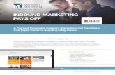 INBOUND MARKETING PAYS OFF CASE STUDY · the attract and engage stages of the inbound process: To learn more about how Marsden Marketing can put your marketing program on track, give