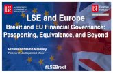 LSE and Europe · LSE and Europe Brexit and EU Financial Governance: Passporting, Equivalence, and Beyond #LSEBrexit Professor Niamh Maloney Professor of Law, Department of Law
