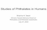 Studies of Phthalates in Humans - CPSC.gov · • Male genital outcomes: AGD. Penile length, penile widthpenile width • MBP significantly and inversely related to penile length