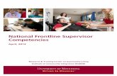 National Frontline Supervisor Competencies · What are the National Frontline Supervisor Competencies? p. 1 ... training needs, and timing of training for FLS on a national level.