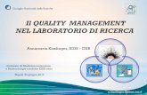 Il QUALITY MANAGEMENT NEL LABORATORIO DI RICERCAdmmbm.dip.unina.it/.../07/Quality-Management-AK.pdf · Quality & Project Management OpenLab (qPMO) WP1 WP2 WP3 Linea di ricerca 2 Progettazione