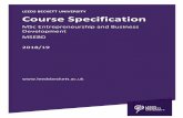 LEEDS BECKETT UNIVERSITY Course Specification/media/files/... · PG Diploma (All of PG Cert outcomes (1, 2 and 3) and): 4 Problem solving and Decision making: Solve complex problems
