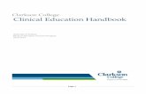 Clarkson College Clinical Education Handbook · f. Communication with members of physical therapy staff and other health team professionals, individually and in conference, to provide