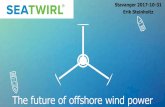 The future of offshore wind poweroffshore-wind.no/wp-content/uploads/2017/11/SeaTwirl...d Potential Market Expected installed offshore wind power in Europe 9 GW 2016 112 GW 2030 220