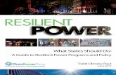 RESILIENT - New Mexico · cost-effective deployment of resilient power technologies going forward. At this writing, most active state resilient power programs . are concentrated in