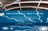 ERASMUS+ 2017/2018 - UMK · ERASMUS+ 2017/2018 NCU Faculty of Languages ... Sample program of studies for incoming Erasmus+ students, Academic Year 2017/2018 (Winter Semester or Summer
