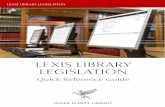 LEXIS LIBRARY LEGISLATION - Inner Temple LibraryThe Bookshelf lists some of the most frequently used sources on Lexis Library. You can click on browse or search to go directly to that