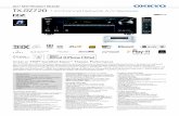 2017 NEW PRODUCT RELEASE TX-RZ720 7.2-Channel Network … · • 175 W/Ch (6 Ω, 1 kHz, 1% THD, 1 Channel Driven, IEC) • Dynamic Audio Amplification System with 5 Hz–100 kHz •
