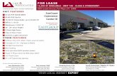 FOR LEASE - images4.loopnet.com · g $7.25 PSF BASE RENT g $2.02 PSF Op Ex g 15,490 SF (Expandable up to 30,846 SF) g Office: 1,155 SF g Warehouse: 14,361 SF g 24’ - 28’ Clear