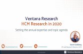 HCM Research Agenda in 2020 · 2020-01-20 · Digital Technology for Human Capital Management Analytics •Predicting flight risk, compliance risks, job fit to predicting org readiness,