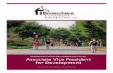 INVITING APPLICATIONS AND NOMINATIONS FOR THE … · The Associate Vice President for Development (Associate Vice President) is responsible for the supervision of major gifts, annual