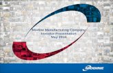 Modine Manufacturing Company Investor Presentation May 2018 · Manufacturing Locations in 16 Countries ... Strengthen- Optimize global manufacturing and operational capabilities,