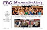 FBC Newsletter … · FBC Newsletter 1 June 2015 FBC Mission Statement Our mission is to glorify God by helping people know, love, obey, and exalt Jesus Christ FBC Vision Statement
