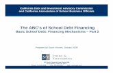 The ABC’s of School Debt Financing...2008/01/24  · The ABC’s of School Debt Financing Basic School Debt: Financing Mechanisms – Part 2 Prepared by Dawn Vincent, January 2008