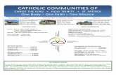 Home | Tri-Parish West Virginia - ATHOLI OMMUNITIES OF · 2019-11-14 · Minister Schedules November 23-24 2019 Our Lord Jesus Christ, King of the Universe Catholicism 101 is a 10