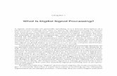 What Is Digital Signal Processing? · 2008-08-28 · Digital signal processing is aﬂavor of signal processing ... thatis,ageneraldigital(micro)processor. Theextraordinarypowerandsuc-