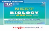 Sample PDF of NEET UG Biology Previous 32 Years ...€¦ · SAMPLE CONTENT Target’s ‘NEET: Biology PSP (Previous Solved Papers)’ is a com pilation of questions asked in the