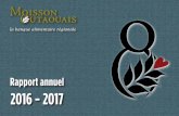 Rapport annuel 2016 - 2017 - Moisson Outaouais...Au cours de l’année 2016-2017, un total de 562 989 kilogrammes de nourriture de sources variées ont été récupérés. Cela représente