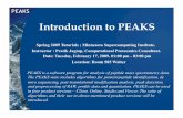 Introduction to PEAKS - University of Minnesota ... · Introduction to PEAKS Spring 2009 Tutorials ; Minnesota Supercomputing Institute. Instructor : Pratik Jagtap, Computational